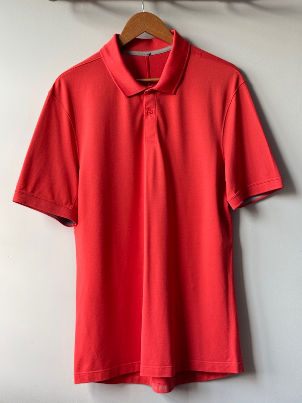 Lululemon Tech Pique Polo Shirt - Vintage
Vermillion Coral Red - Men's Size L
